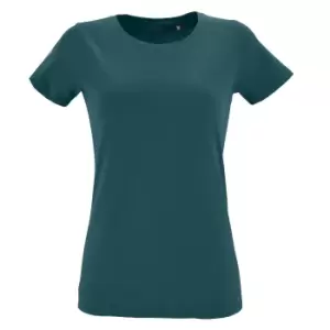 Image of SOLS Womens/Ladies Regent Fit Short Sleeve T-Shirt (S) (Duck Blue)