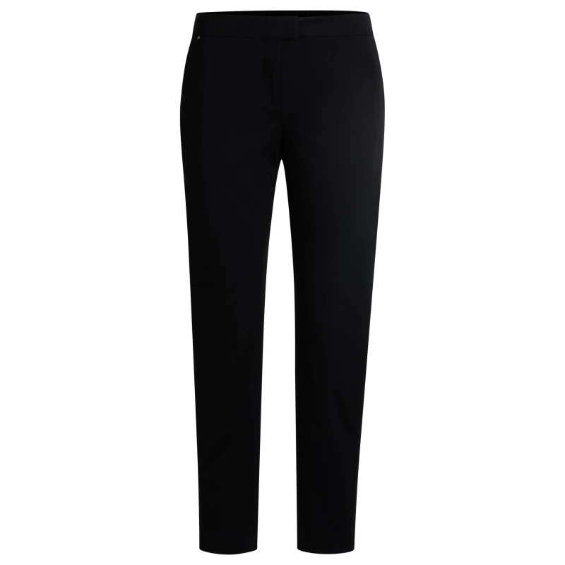 Image of Boss Womens Tobaluka10 Straight Leg Trousers Black female 8 (S)