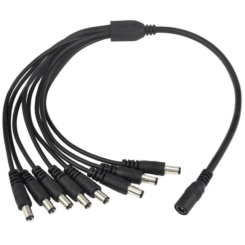 Image of Maplin 8 Way Power Splitter Cable DC 1x Female 8x Male 5.5 x 2.1mm Plu