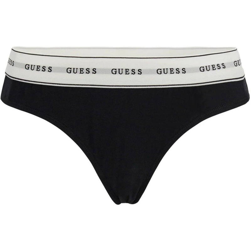 Image of Guess Carrie Thong With Logo Band 14673502 Black