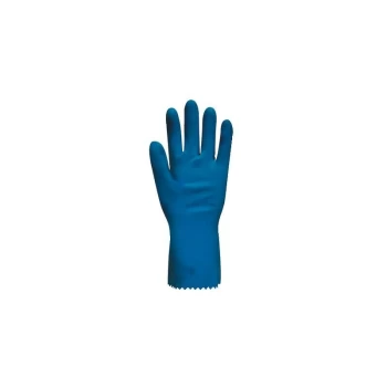 Image of 424 Optima - Blue Rubber Gloves 6-6.5 - Polyco