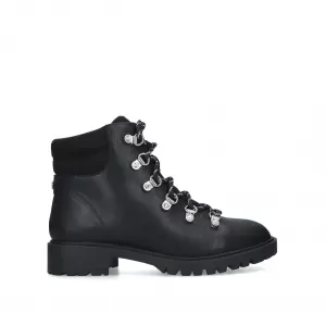 Image of Miss Kg Hockley Diamante Eyelet Biker Boots - Black
