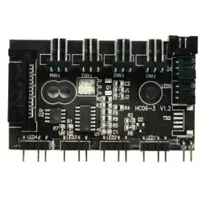 Image of GameMax 4-Port Mini ARGB Hub 3-Pin Aura & 3- Pin VDG Connectors SATA Powered