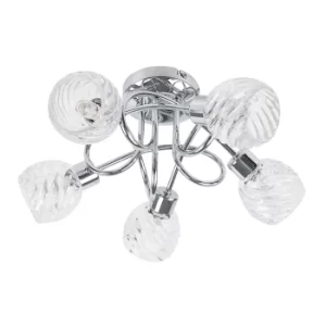 Image of Reyka 5 Way Ceiling Light in Chrome