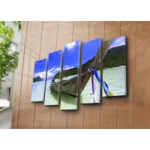 Image of 5PATK-2 Multicolor Decorative Canvas Painting (5 Pieces)