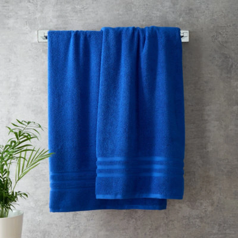 Image of Catherine Lansfield Zero Twistzero Twist Cotton 90X140Cm Bath Sheet Cobalt Blue