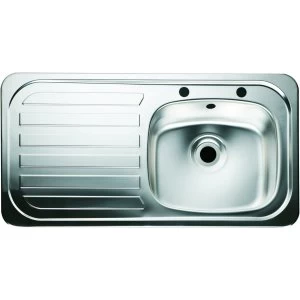 Image of Wickes Single Bowl Kitchen Sink Stainless Steel Sink and Drainer