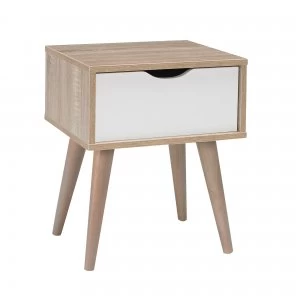 Image of Scandi White End Table White