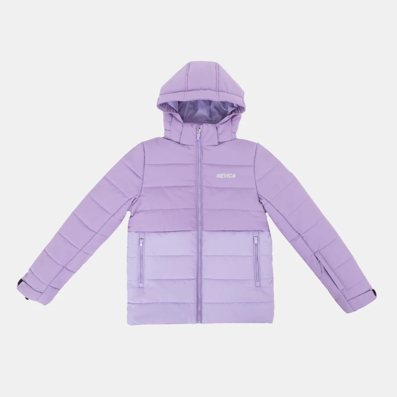 Image of Nevica Juniors' Moritz Windproof DWR Detachable Hood Ski Jacket Lilac unisex 5-6 (XS)