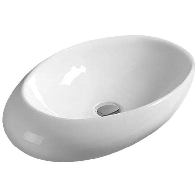 Image of nuie Oval Basin W490xD320xH135, White NBV168