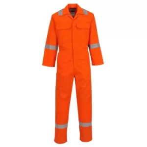 Image of Biz Weld Mens Iona Flame Resistant Coverall Orange Small 32"