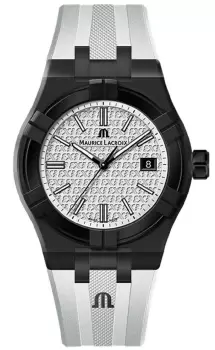 Image of Maurice Lacroix Watch Aikon Quartz TIDE FIBA Black White Special Edition