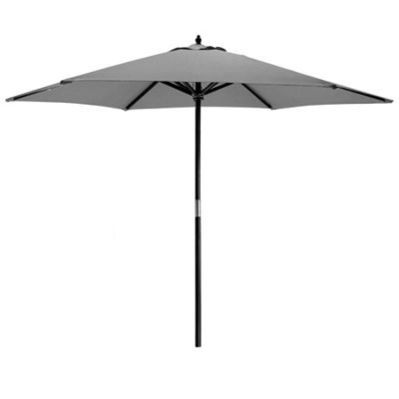 Image of Harbour Housewares Wooden Garden Parasol - 2.7M - Grey