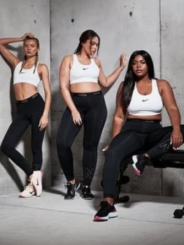 Image of Nike Training Medium Control Swoosh Bra White Size S Women