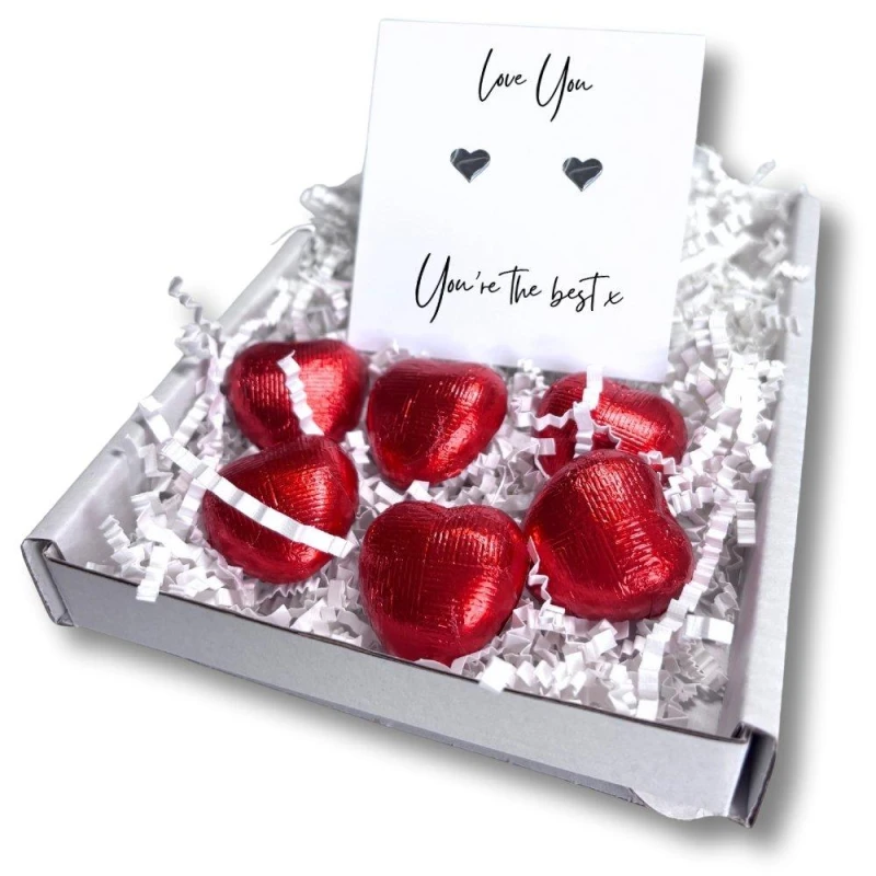 Image of Aye Do Gifts Love You Youre the Best Earrings Mini Gift Hamper Silver unisex One Size