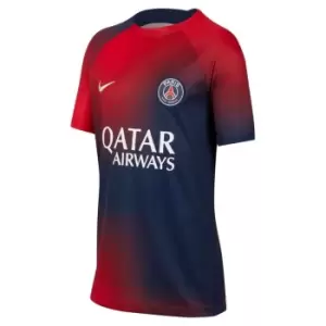 Image of Nike Paris Saint Germain Pre Match Home Shirt 2023 2024 Juniors - Blue