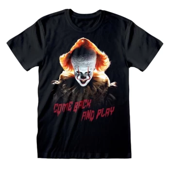 Image of IT Chapter 2 - Come Back And Play Unisex Medium T-Shirt - Black