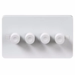 Image of KnightsBridge Pure 9mm 40-250W White 4G 2 Way 230V Electric Dimmer Switch