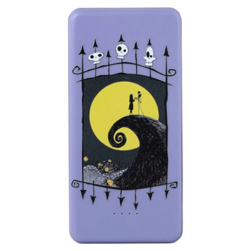Image of Disney Nightmare Before Christmas 10000Mah Power Bank Jack and Sally Spiral in Purple Purple One Size Unisex 8101167118408