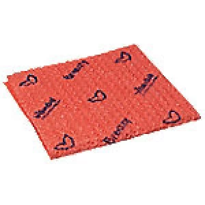 Image of Vileda Semi-Disposable Cleaning Cloth Breazy Red 36 x 35cm 25 Pieces