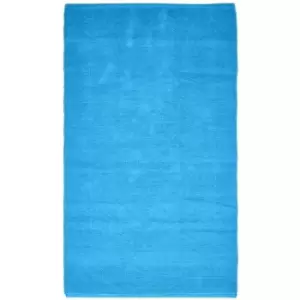 Image of Chenille Plain Cotton Extra Large Rug Blue, 110 x 170cm - Blue - Blue - Homescapes