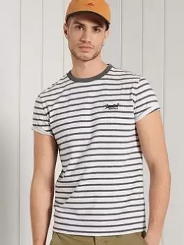 Image of Superdry Ol Stripe Tee, Black Size M Men
