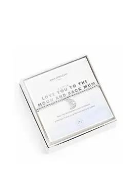 Image of Joma Jewellery Beautifully Boxed A Littles Love You To The Moon And Back Mum Silver Bracelet, Silver, Women