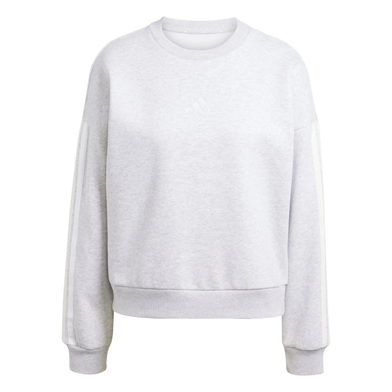 Image of adidas Studio Lounge 3-Stripes Sweatshirt Wome Crew Sweaters XS (4-6) Grey 66106702290