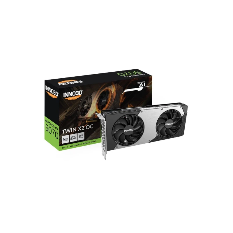 Image of INNO3D GeForce RTX 5070 12GB TWIN X2 GDDR7 Graphics Card - Black - N50702-12D7-195064N