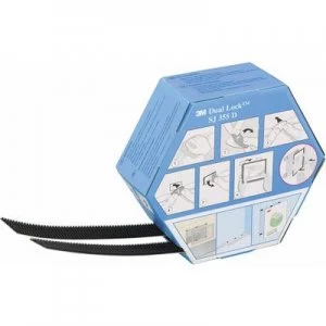 Image of 3M SJ 355D Dual Lock Hook-and-loop tape stick-on Mushroom hooks (L x W) 5000 mm x 25mm Black 1 Pair