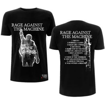 Image of Rage Against The Machine - BOLA Album Cover Unisex Medium T-Shirt - Black