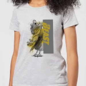 Image of Disney Beauty And The Beast Rage Womens T-Shirt - Grey - 3XL