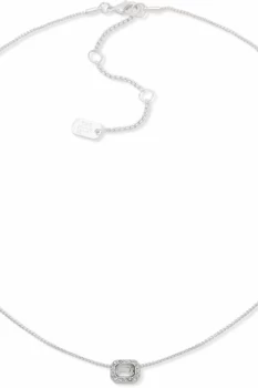 Image of NK 16" CARDED STONE PENDANT - SLV/CRY