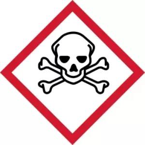 Image of GHS Skull and Cross Bones Pictogram Label - Single - 100 x 100mm