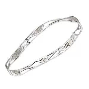 Image of Sterling Silver Cubic Zirconia Bangle