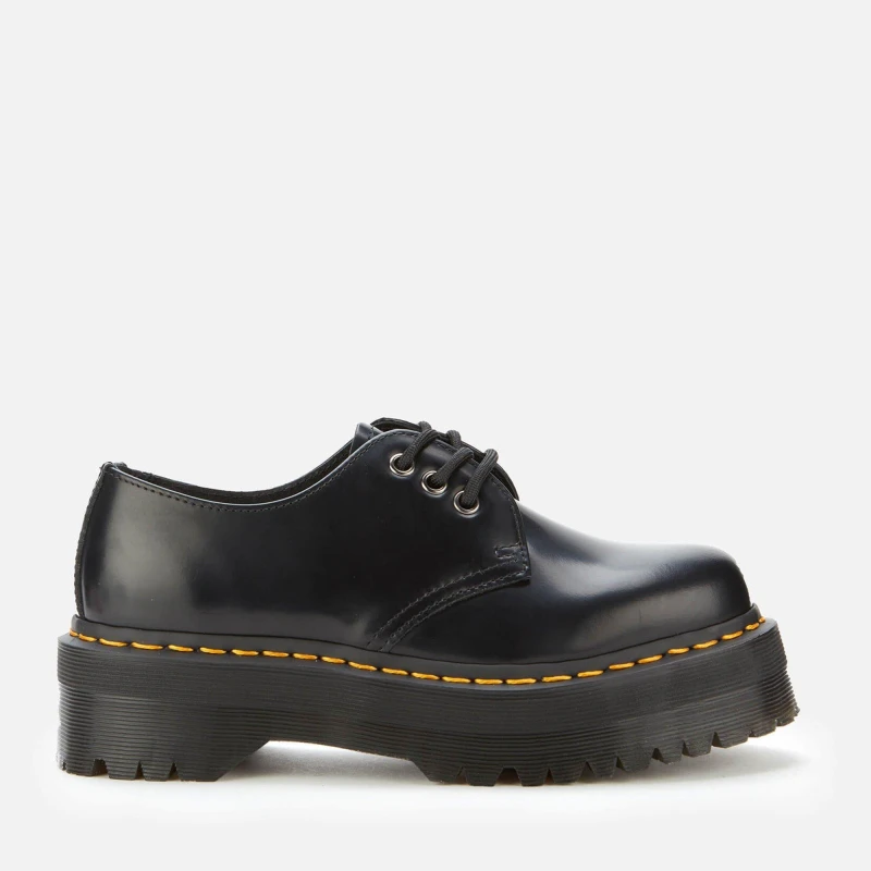Image of Dr Martens 1461 quad flat shoes in Black UK 5