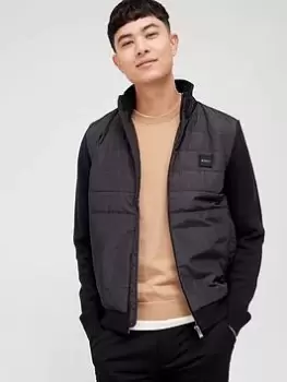 Image of BOSS Lavando Zip Thru Cardigan - Black, Size L, Men