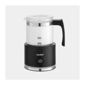 Image of Milk Frother, Electric Warmer with Hot or Cold Functionality with Detachable Glass Jug & Non-Slip Feet, Ideal for Cappuccino, Latte, Macchiato a Hot