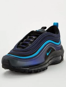 Image of Nike Air Max 97 Se Junior Trainer - Black/Blue