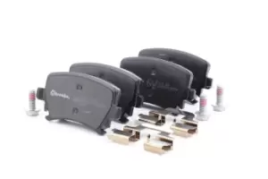 Image of BREMBO Brake pad set VW,AUDI,SKODA P 85 073 1K0698451,1K0698451D,1K0698451F 1K0698451G,1K0698451H,1K0698451P,3C0698451,3C0698451B,3C0698451D,1K0698451