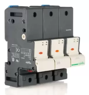 Image of Schneider Electric 125A Rail Mount Fuse Holder for 22 x 58mm Fuse, 3P, 690V