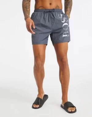 Image of Hugo Boss Octopus Logo Swim Shorts Dark Grey Size L Men