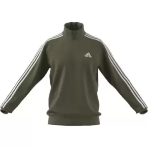 Image of adidas 3 Stripe Zip Top Mens - Green