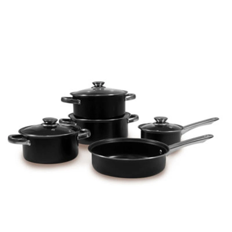 Image of Carter & Clay 9 Piece Non-Stick Black Cookware Set