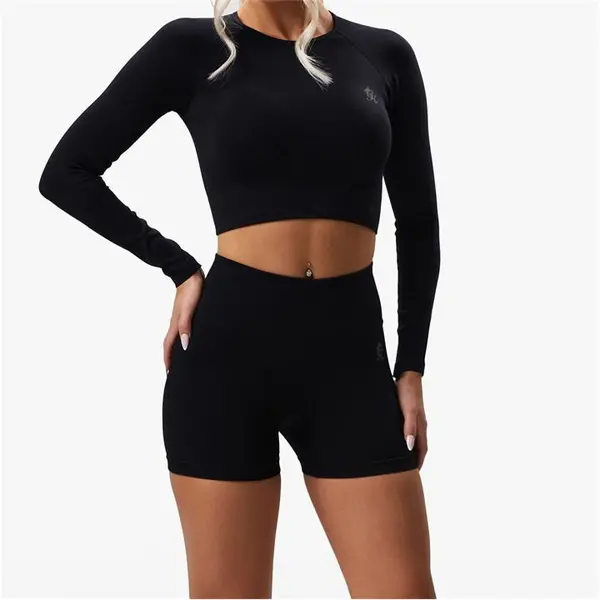 Image of Gym King Seamless 3" Short Performance Shorts 6-8 Black 34997403330