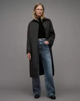 Image of AllSaints Ashtina Long-Line Trench Coat