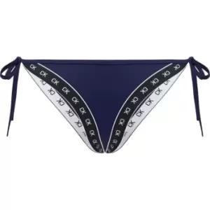 Image of Calvin Klein Tape Tie Side Bikini Bottoms - Blue