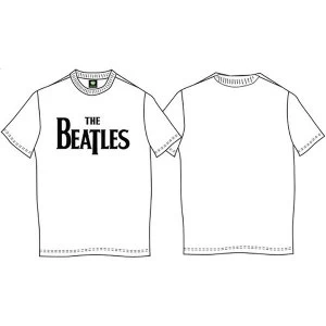 Image of The Beatles - Drop T Logo Kids 7 - 8 Years T-Shirt - White