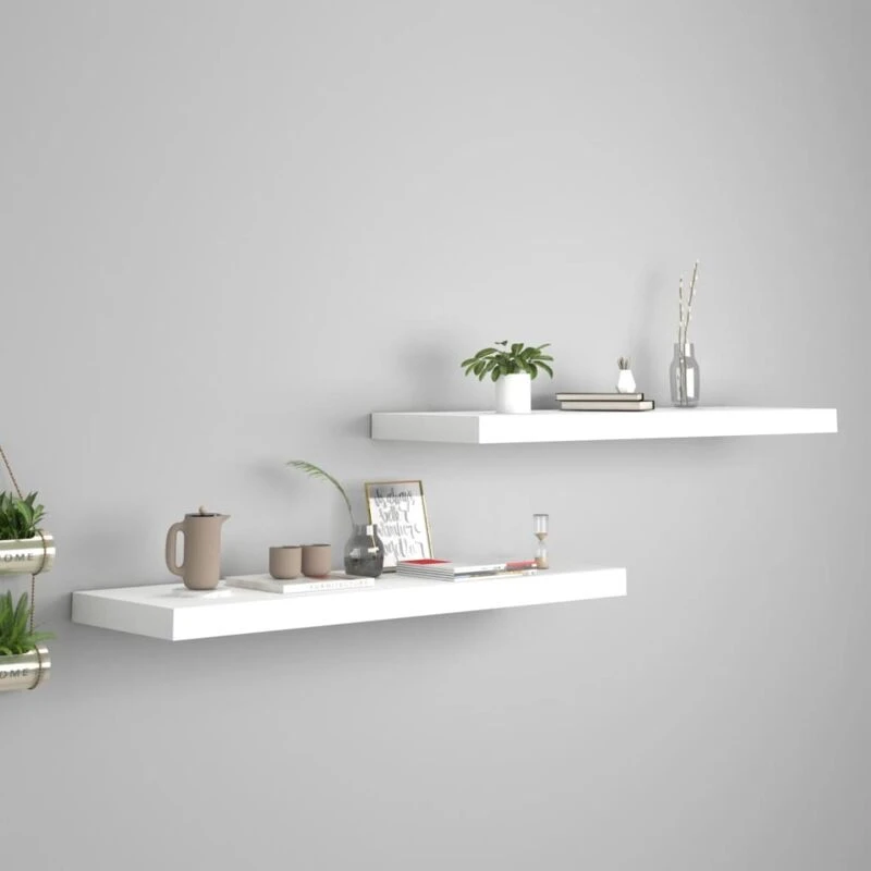 Image of VIDAXL Vidaxl - Floating Wall Shelves 2 pcs White 80x23.5x3.8cm mdf 8720286074466