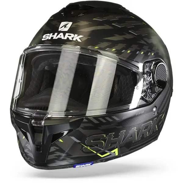 Image of Shark Spartan GT Bcl. Micr. E-Brake Mat Mat Black Yellow Anthracite KYA Full Face Helmet S